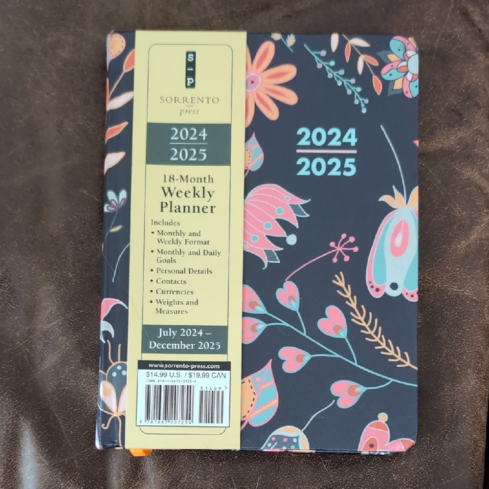 Sorrento Press Floral 18-Month Weekly Planner